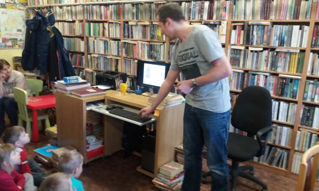 Odwiedziny przedszkolaków  w Gminnej Bibliotece Publicznej w Mietkowie