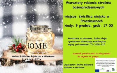 Zapraszamy na warsztaty robienia stroików bożonarodzeniowych